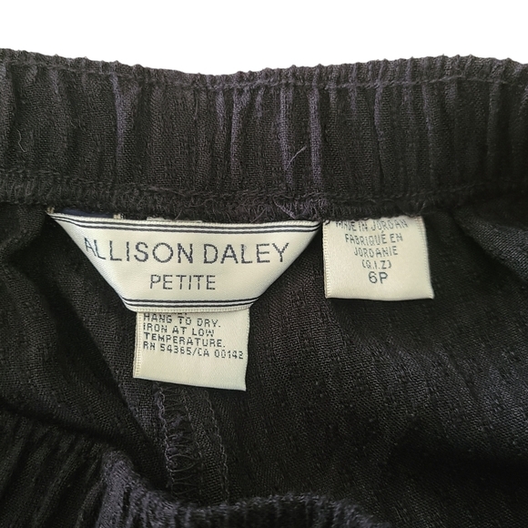 Allison Daley Pants Trousers Women's 6 P Petites Black Stretch Pull On - Picture 7 of 10
